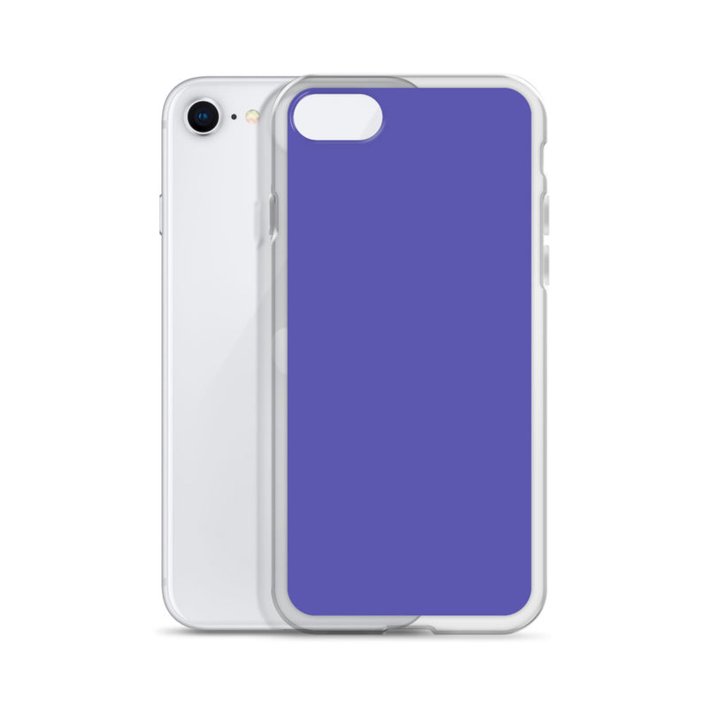 Load image into Gallery viewer, Slate Blue Purple iPhone Clear Thin Case Plain Color CREATIVETECH