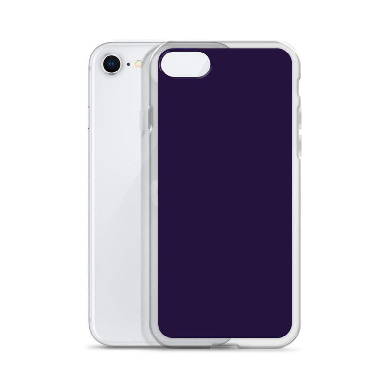 Load image into Gallery viewer, Tolopea Dark Purple iPhone Clear Thin Case Plain Color CREATIVETECH
