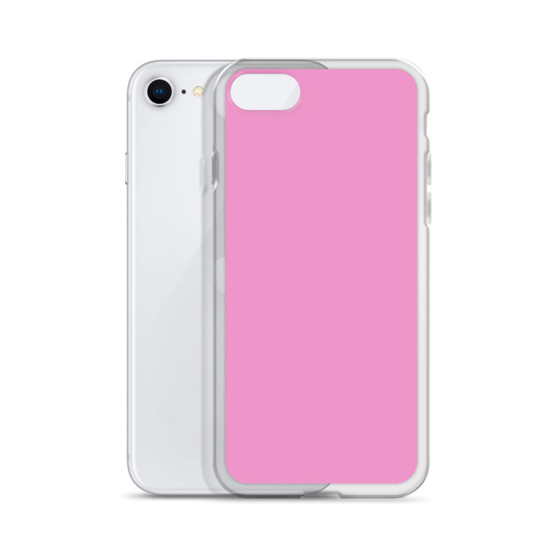 Load image into Gallery viewer, Lavender Rose Pink iPhone Clear Thin Case Plain Color CREATIVETECH