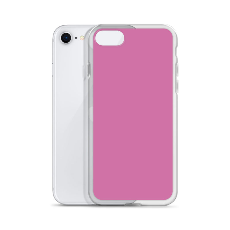 Load image into Gallery viewer, Hopbush Pink iPhone Clear Thin Case Plain Color CREATIVETECH