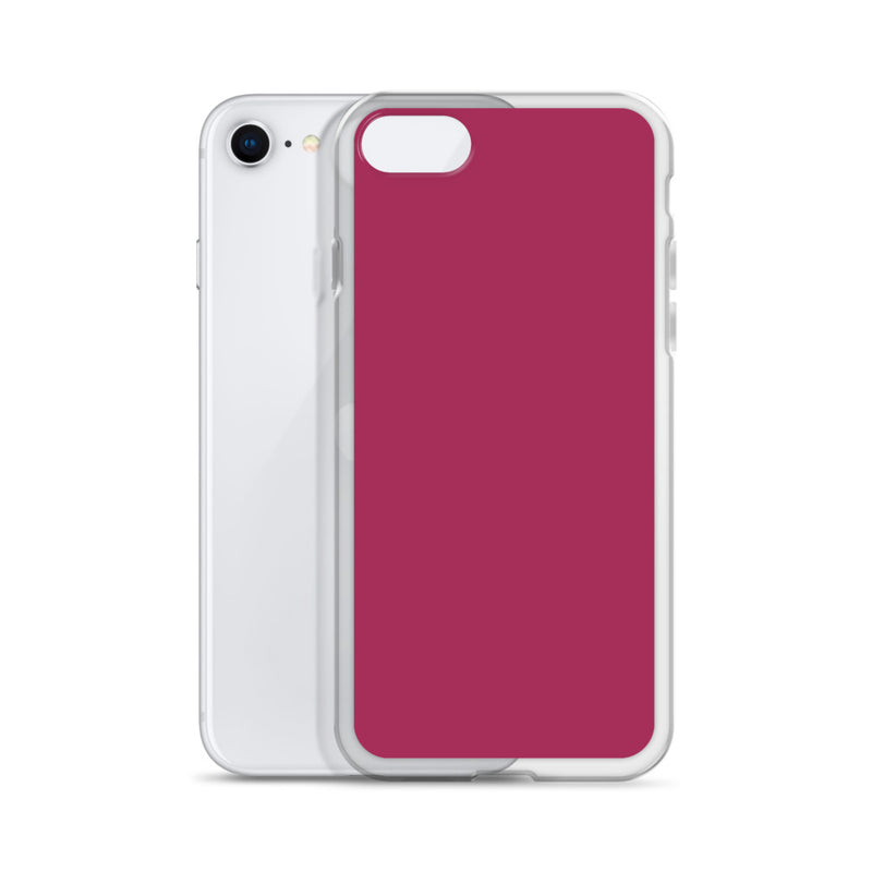 Load image into Gallery viewer, Lipstick Pink Red iPhone Clear Thin Case Plain Color CREATIVETECH