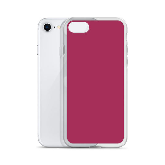 Lipstick Pink Red iPhone Clear Thin Case Plain Color CREATIVETECH