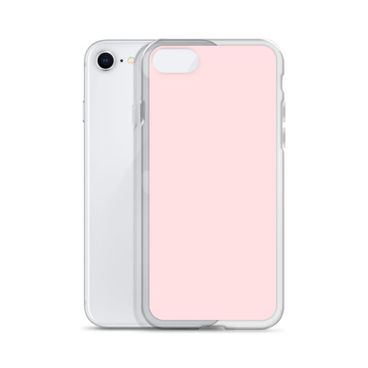 Pale Pink iPhone Clear Thin Case Plain Color CREATIVETECH