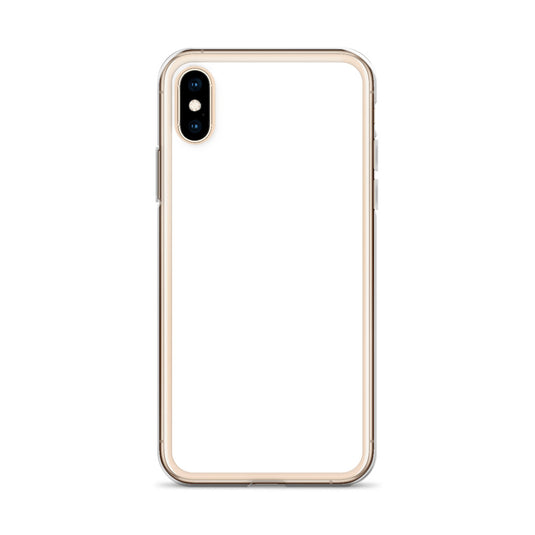 Plain Color White iPhone Case Clear Bump Resistant Flexible CREATIVETECH