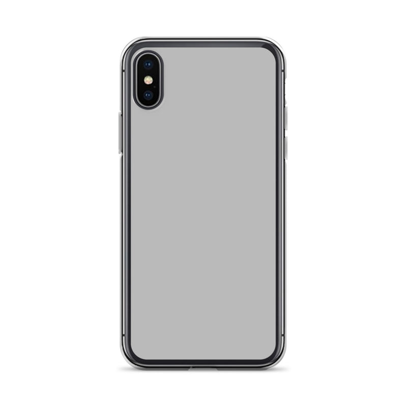 Load image into Gallery viewer, Plain Color Silver Grey iPhone Case Clear Bump Resistant Flexible CREATIVETECH