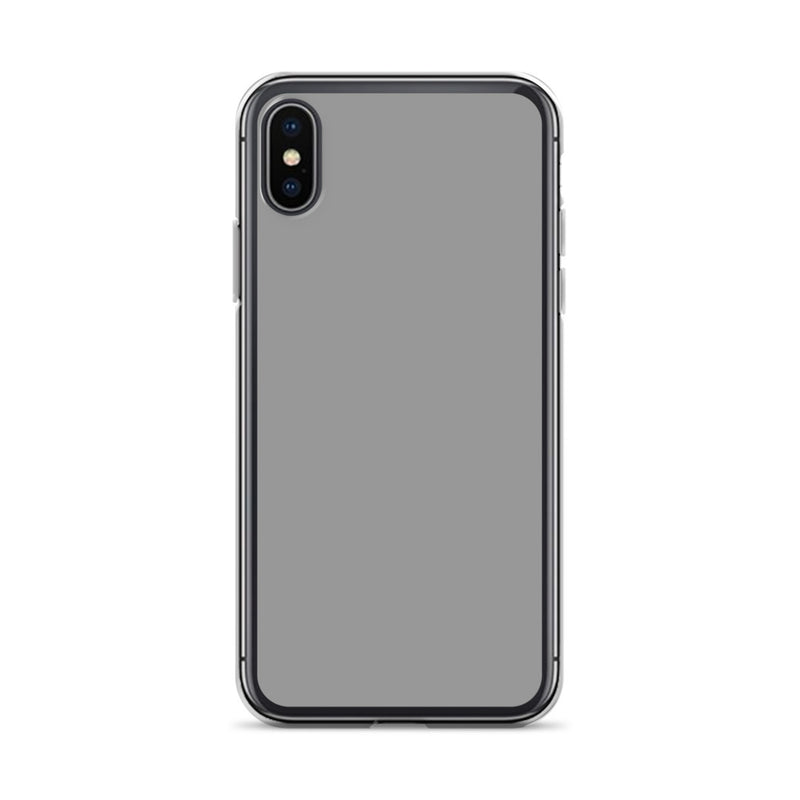 Load image into Gallery viewer, Plain Color Nobel Grey iPhone Case Clear Bump Resistant Flexible CREATIVETECH