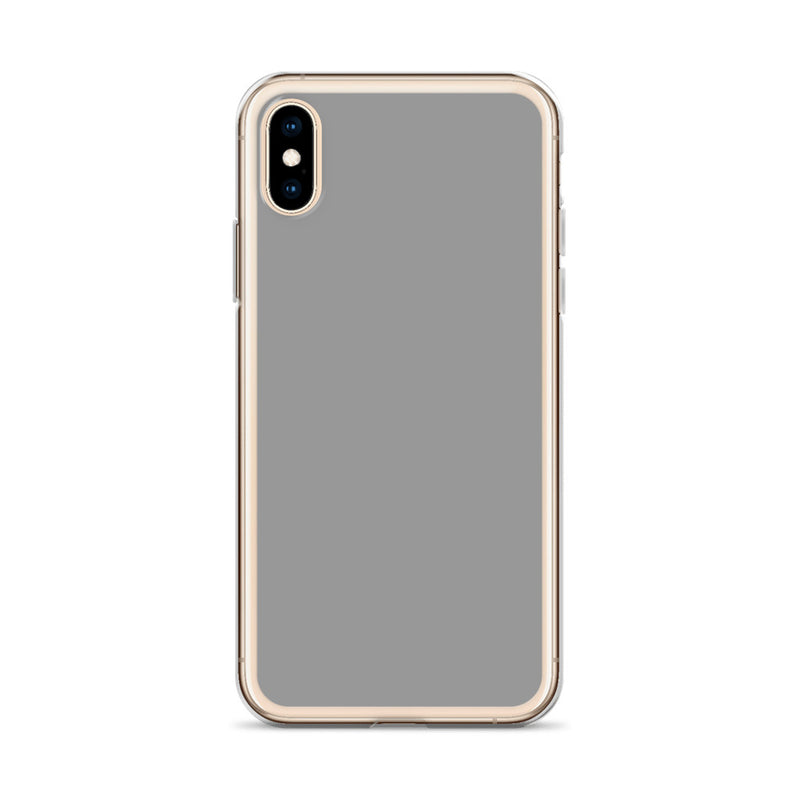 Load image into Gallery viewer, Plain Color Nobel Grey iPhone Case Clear Bump Resistant Flexible CREATIVETECH