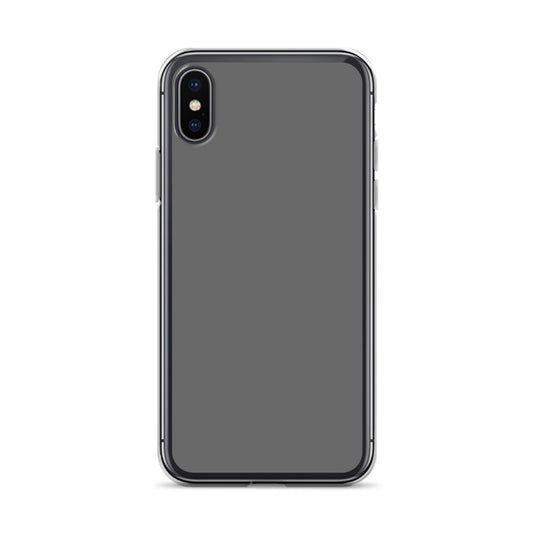 Plain Color Grey iPhone Case Clear Bump Resistant Flexible CREATIVETECH