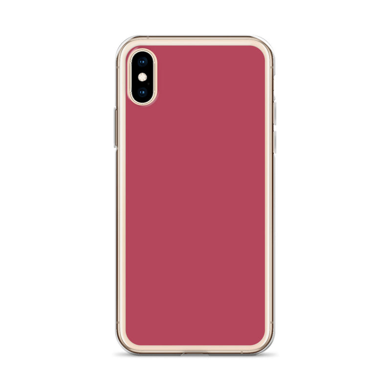 Load image into Gallery viewer, Plain Color Hippie Pink iPhone Case Clear Bump Resistant Flexible CREATIVETECH
