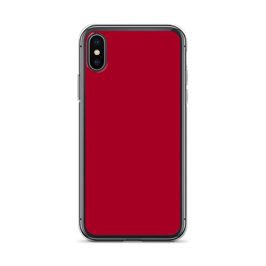 Plain Color Carmine Red iPhone Case Clear Bump Resistant Flexible CREATIVETECH