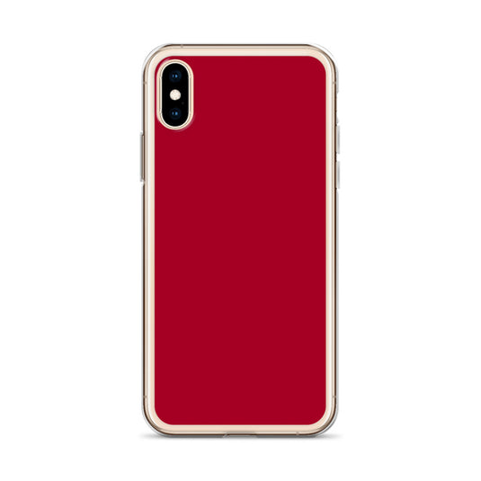 Plain Color Carmine Red iPhone Case Clear Bump Resistant Flexible CREATIVETECH