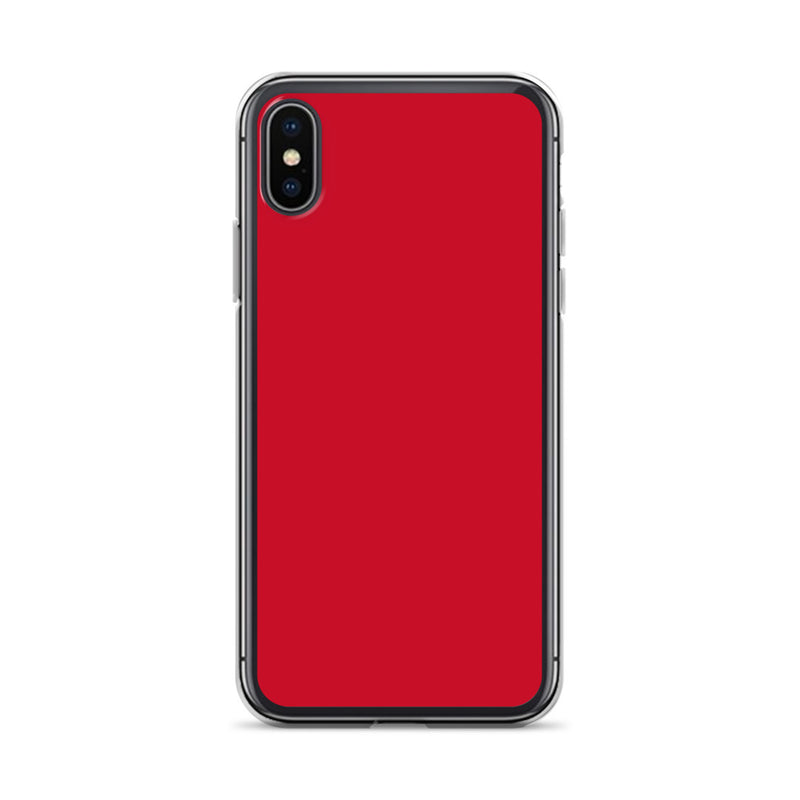 Load image into Gallery viewer, Plain Color Red iPhone Case Clear Bump Resistant Flexible CREATIVETECH