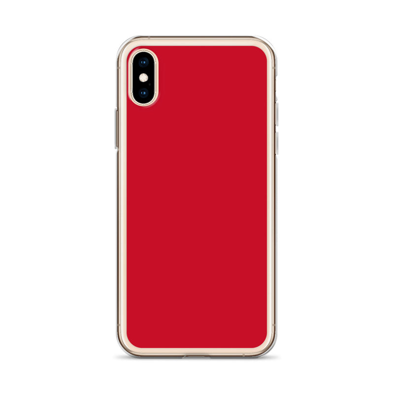 Load image into Gallery viewer, Plain Color Red iPhone Case Clear Bump Resistant Flexible CREATIVETECH