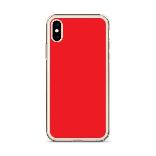 Plain Color Alizarin Red iPhone Case Clear Bump Resistant Flexible CREATIVETECH