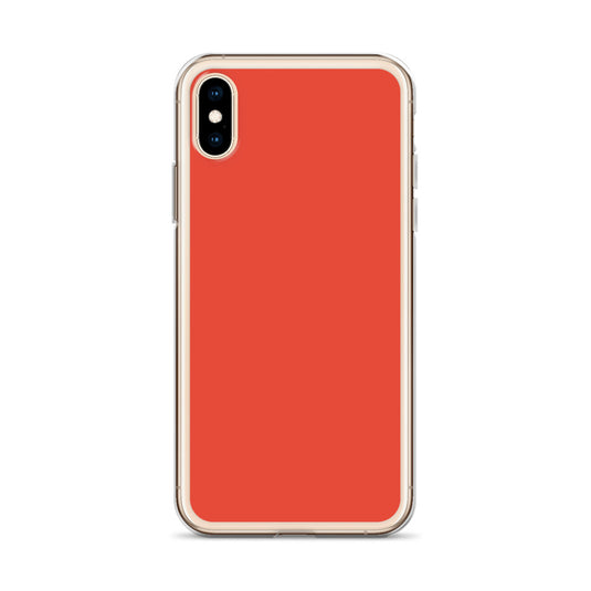 Plain Color Orange Red iPhone Case Clear Bump Resistant Flexible CREATIVETECH