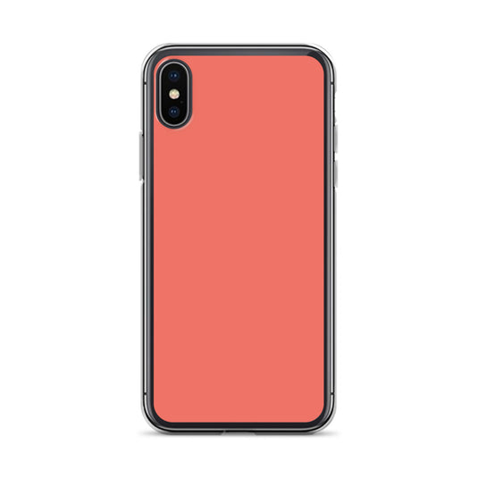 Plain Color Geraldine Orange Red Pink iPhone Case Clear Bump Resistant Flexible CREATIVETECH