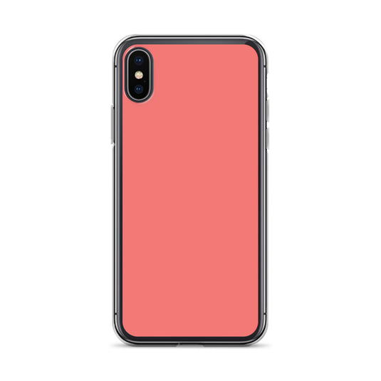 Plain Color Salmon Pink iPhone Case Clear Bump Resistant Flexible CREATIVETECH