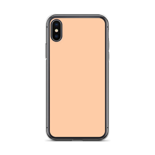 Plain Color Peach Orange iPhone Case Clear Bump Resistant Flexible CREATIVETECH