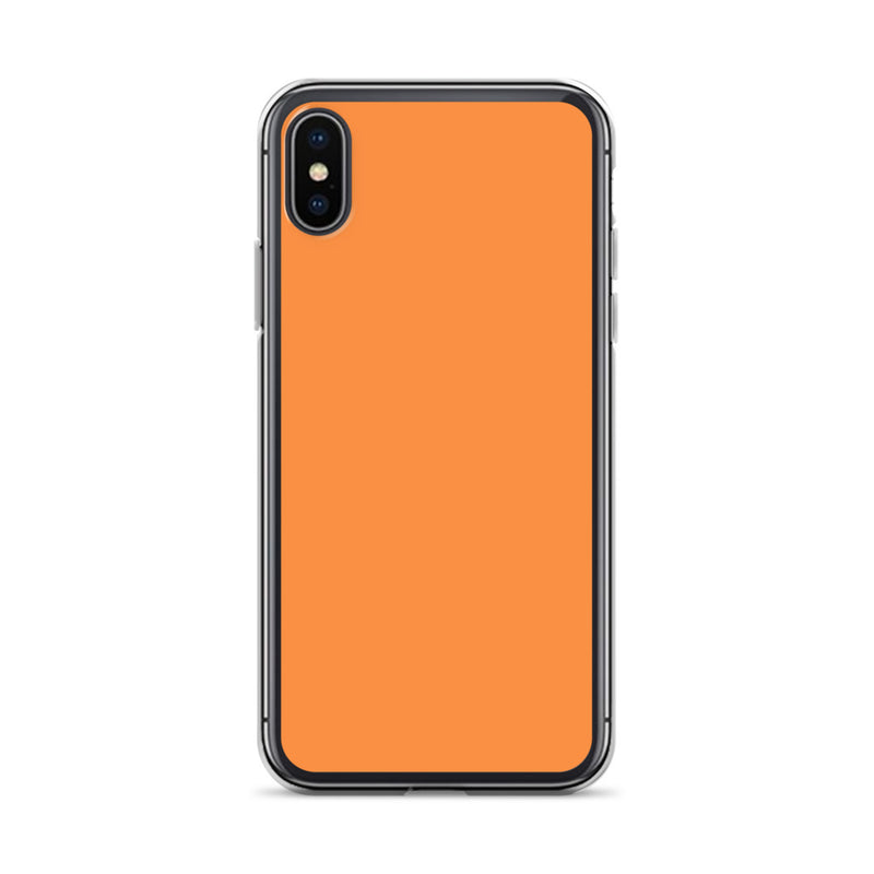 Load image into Gallery viewer, Plain Color Sea Buckthorn Orange iPhone Case Clear Bump Resistant Flexible CREATIVETECH