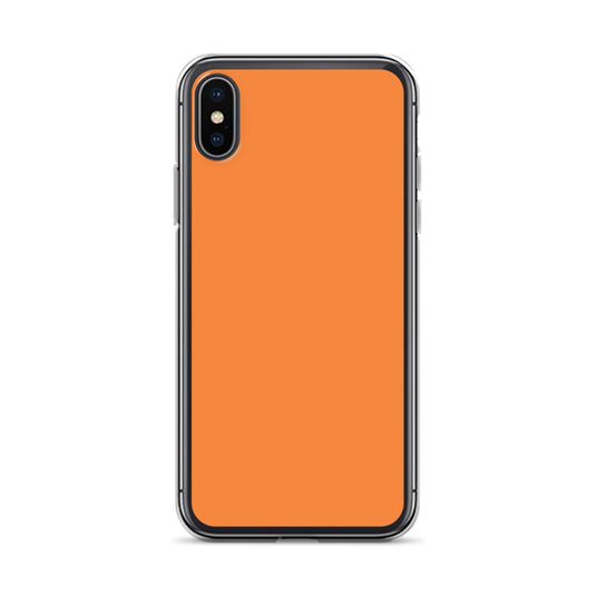 Plain Color Flamenco Orange iPhone Case Clear Bump Resistant Flexible CREATIVETECH