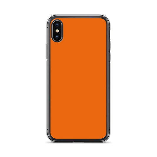 Plain Color Mango Orange iPhone Case Clear Bump Resistant Flexible CREATIVETECH