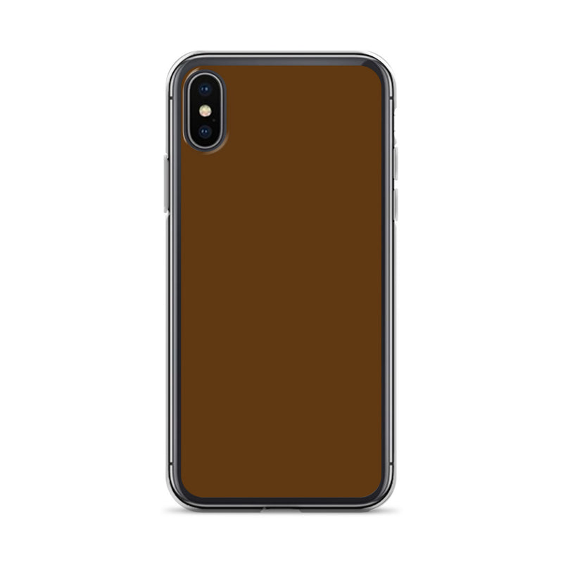 Load image into Gallery viewer, Plain Color Brown iPhone Case Clear Bump Resistant Flexible CREATIVETECH