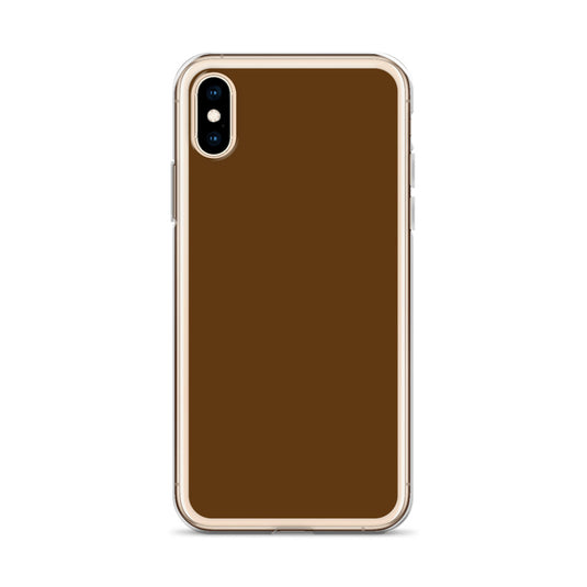 Plain Color Brown iPhone Case Clear Bump Resistant Flexible CREATIVETECH