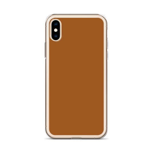 Plain Color Rich Brown iPhone Case Clear Bump Resistant Flexible CREATIVETECH