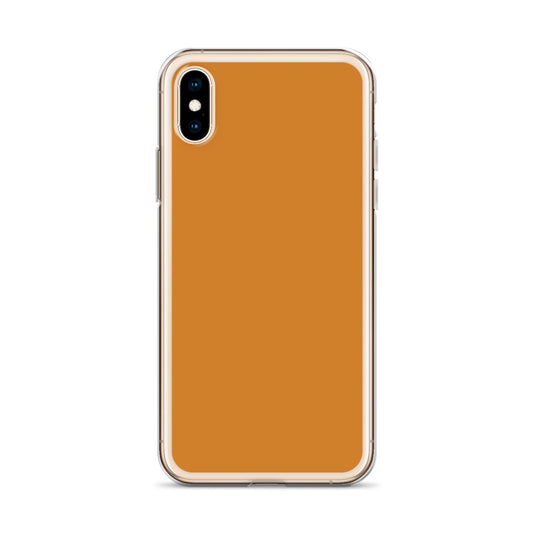 Plain Color Bronze Orange Brown iPhone Case Clear Bump Resistant Flexible CREATIVETECH