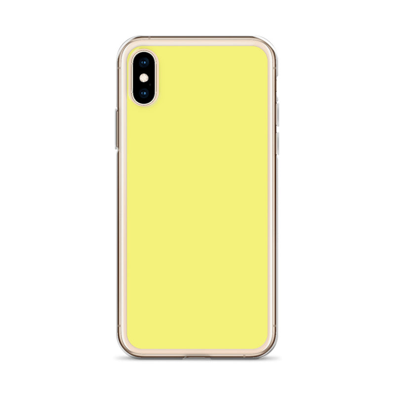 Load image into Gallery viewer, Plain Color Dolly Yellow iPhone Case Clear Bump Resistant CREATIVETECH