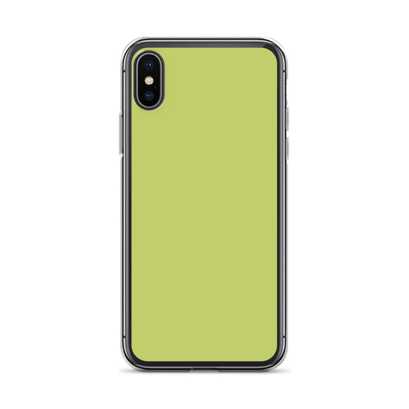 Load image into Gallery viewer, Plain Color Lime Green iPhone Case Clear Bump Resistant CREATIVETECH