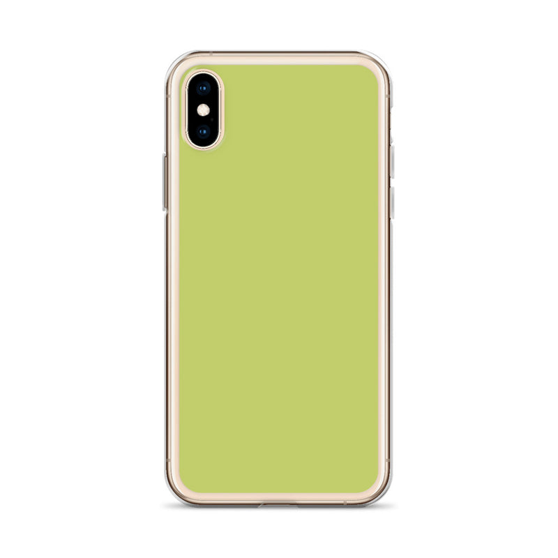 Load image into Gallery viewer, Plain Color Lime Green iPhone Case Clear Bump Resistant CREATIVETECH