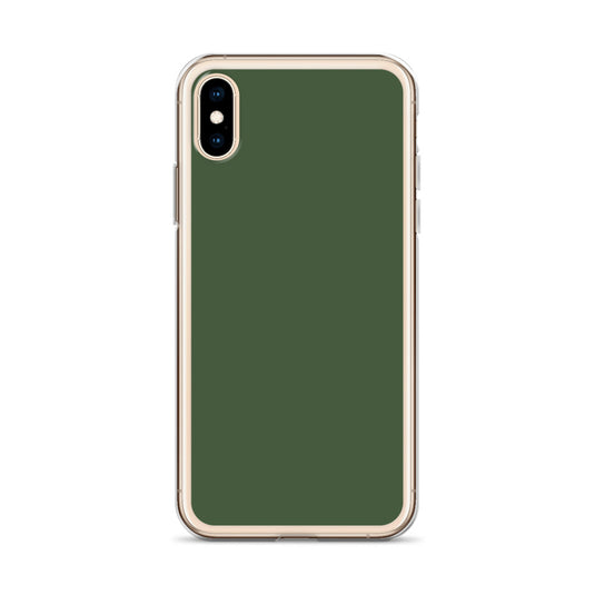 Plain Color Deep Sage iPhone Case Clear Bump Resistant CREATIVETECH