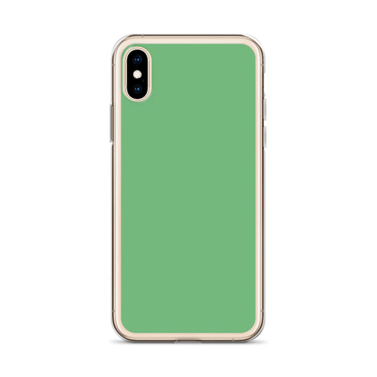 Plain Color Bay Leaf Green iPhone Case Clear Bump Resistant CREATIVETECH