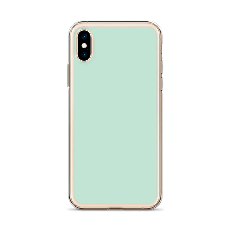 Load image into Gallery viewer, Plain Color Aero Green iPhone Case Clear Bump Resistant CREATIVETECH