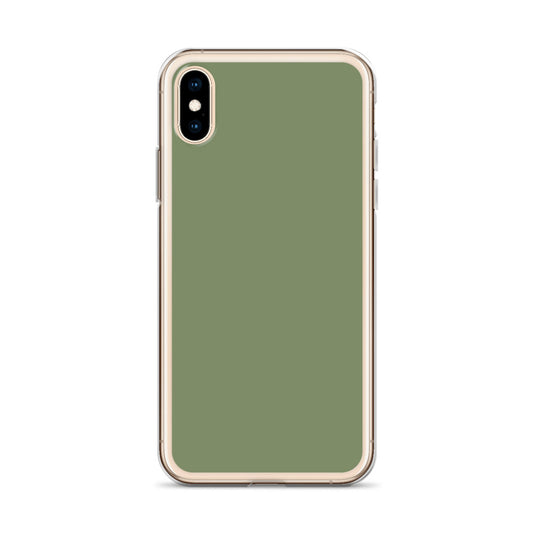 Plain Color Camouflage Green iPhone Case Clear Bump Resistant CREATIVETECH