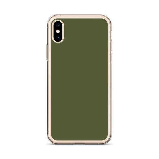 Plain Color Saratoga Green iPhone Case Clear Bump Resistant CREATIVETECH