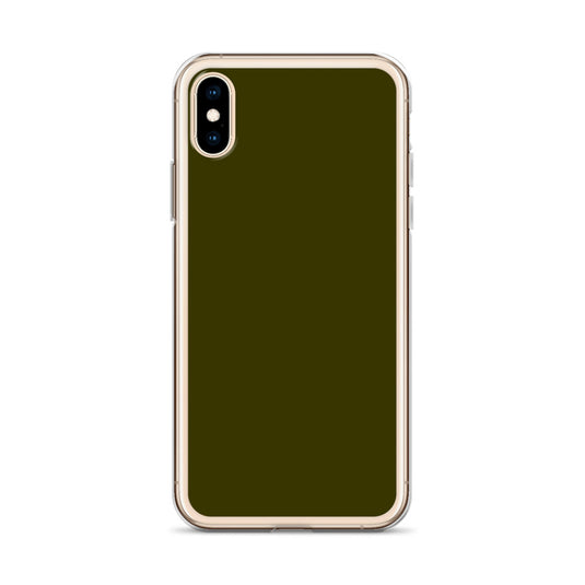 Plain Color Karaka Tabacco Green iPhone Case Clear Bump Resistant CREATIVETECH