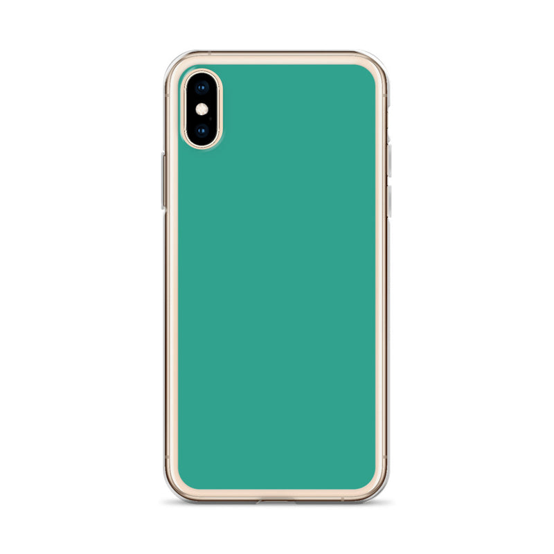 Load image into Gallery viewer, Plain Color Niagara Green iPhone Case Clear Bump Resistant CREATIVETECH