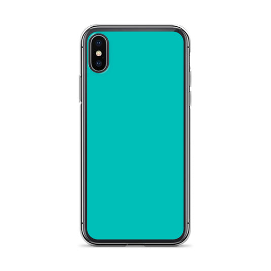 Plain Color Iris Blue iPhone Case Clear Bump Resistant CREATIVETECH