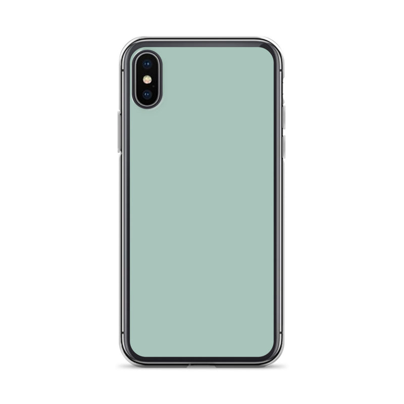 Load image into Gallery viewer, Plain Color Opal Green Blue iPhone Case Clear Bump Resistant CREATIVETECH