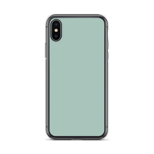 Plain Color Opal Green Blue iPhone Case Clear Bump Resistant CREATIVETECH