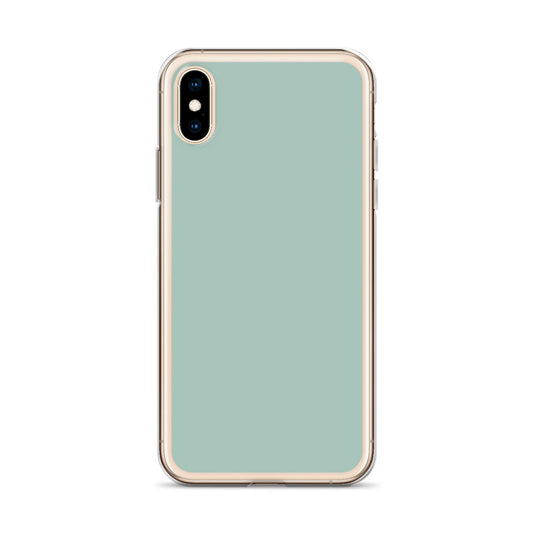 Plain Color Opal Green Blue iPhone Case Clear Bump Resistant CREATIVETECH