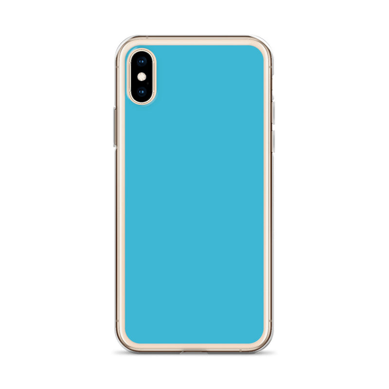 Load image into Gallery viewer, Plain Color Sky Blue iPhone Case Clear Bump Resistant CREATIVETECH