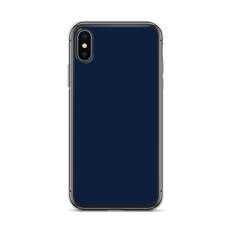 Load image into Gallery viewer, Navy Blue iPhone Clear Thin Case Plain Color CREATIVETECH