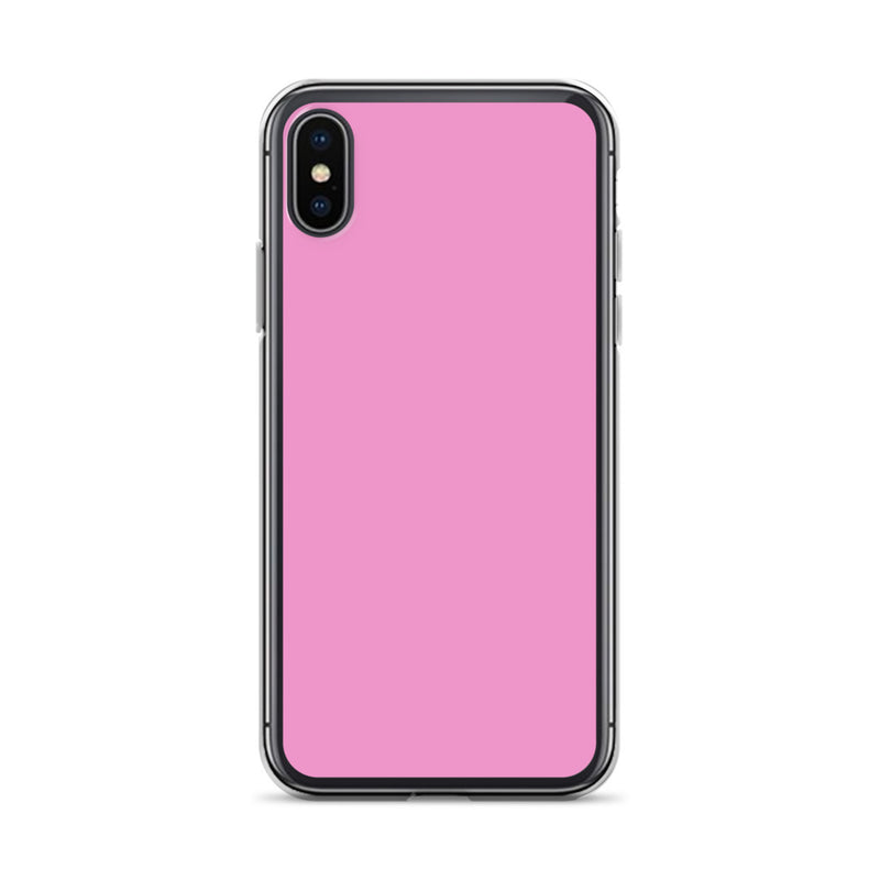 Load image into Gallery viewer, Lavender Rose Pink iPhone Clear Thin Case Plain Color CREATIVETECH