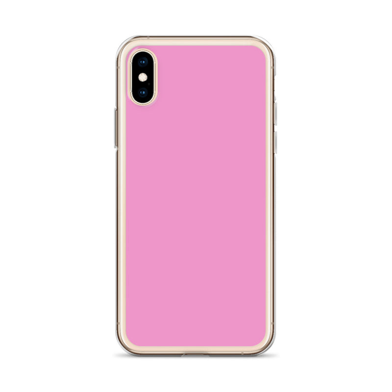 Load image into Gallery viewer, Lavender Rose Pink iPhone Clear Thin Case Plain Color CREATIVETECH