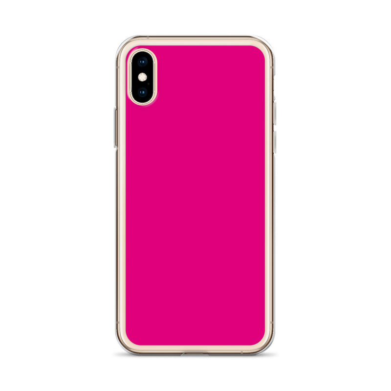 Load image into Gallery viewer, Violet Red Pink iPhone Clear Thin Case Plain Color CREATIVETECH