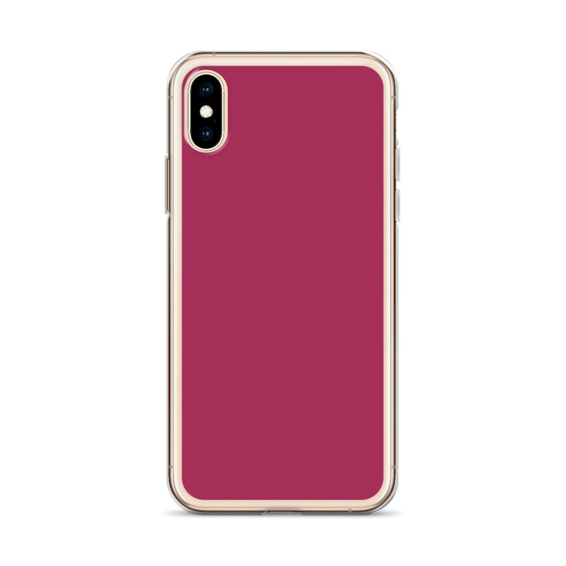 Load image into Gallery viewer, Lipstick Pink Red iPhone Clear Thin Case Plain Color CREATIVETECH