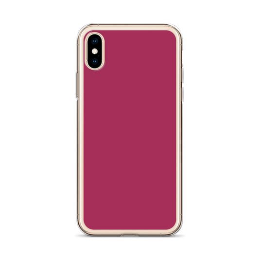Lipstick Pink Red iPhone Clear Thin Case Plain Color CREATIVETECH